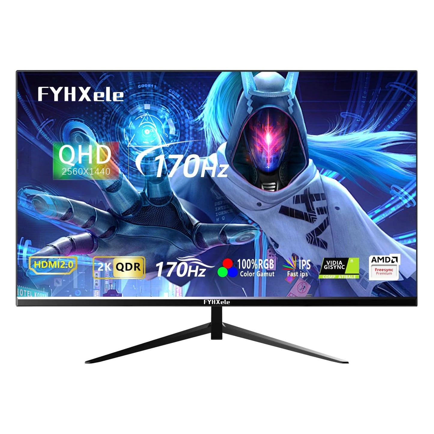 27-Zoll-Monitor 170Hz 2k-Gaming-Display 1ms adm-freesync 8 Bit 99% srgb ips Desktop-LED-Display hdmi dp hdr400
